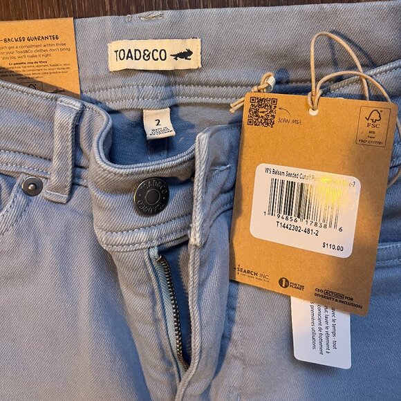 NWT Toad&Co Balsam Cutoff Pants - Picture 3 of 7